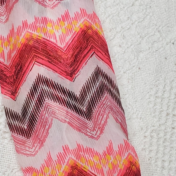 New Directions lightweight polyester button down longsleeved blouse top colorful - Picture 9 of 16